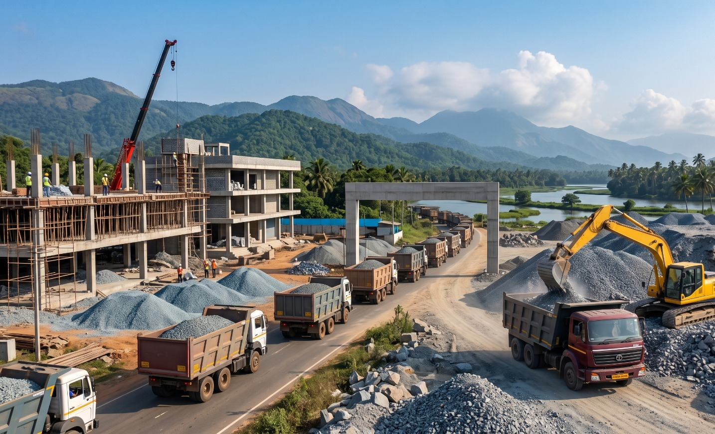 Kerala Construction Sector Could Get Relief as Tamil Nadu Considers Easing Stone Aggregate Transport Ban